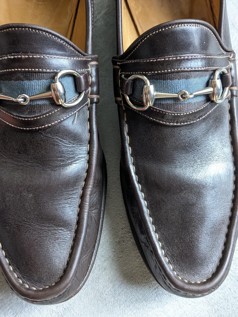 Gucci Horsebit Loafers Brown Leather 12 Mens US